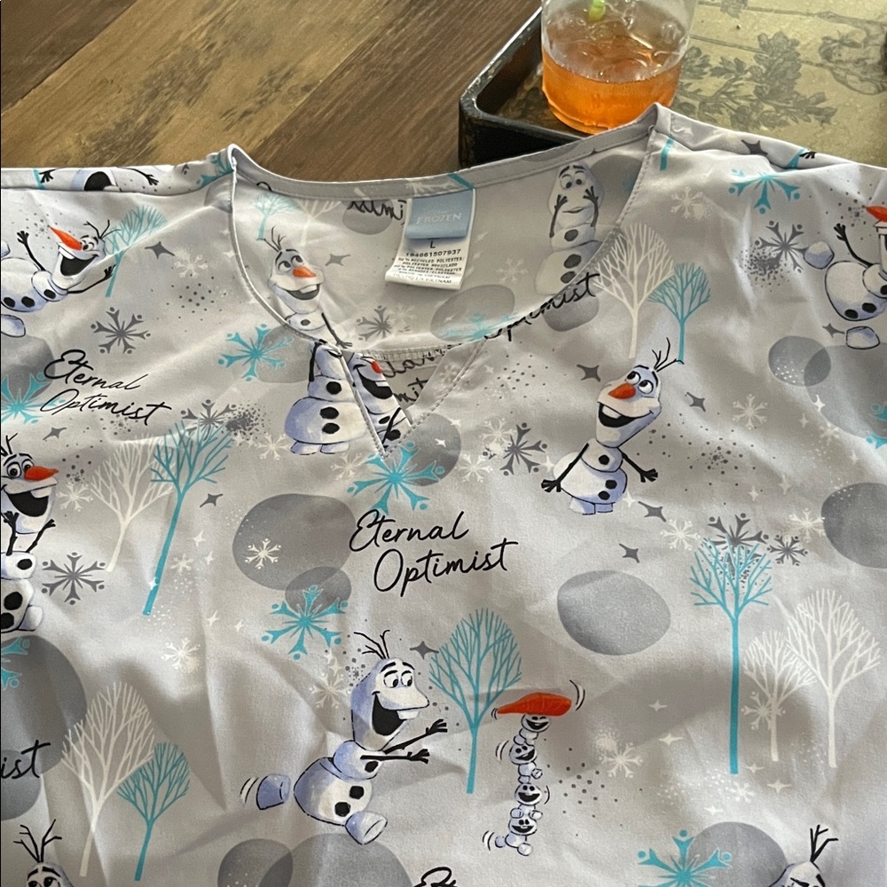 Olaf 'Eternal Optimist' Gray and Blue nursing Top